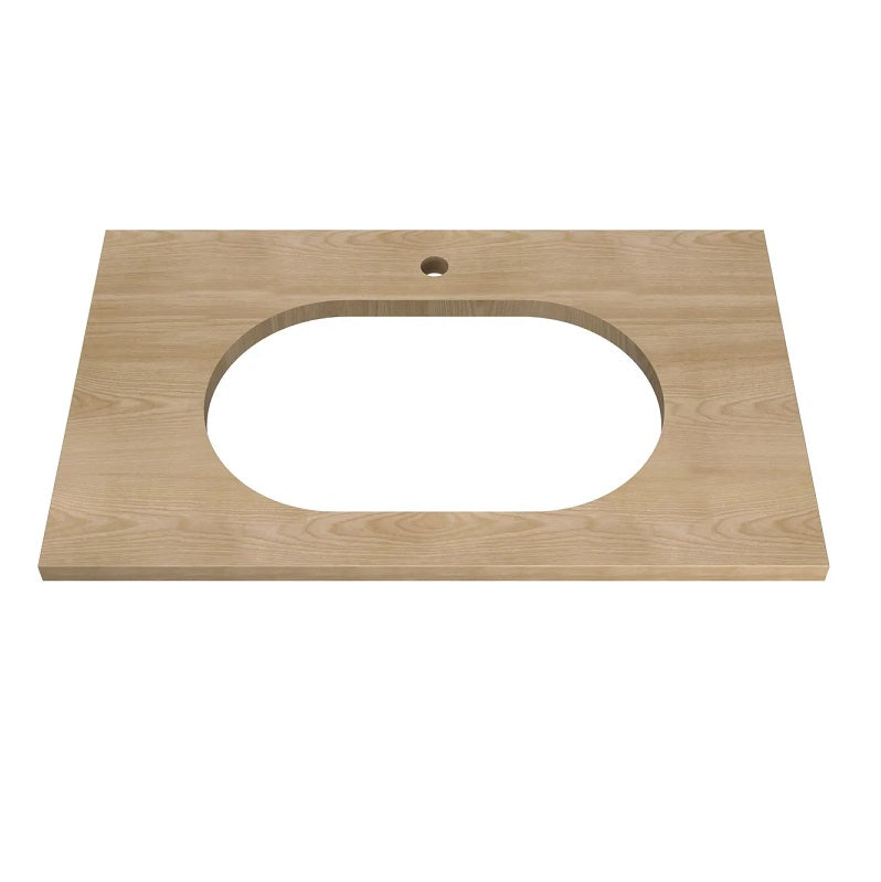 Studio S 33x20" Above Counter Sink Top w/Center Hole in Ash