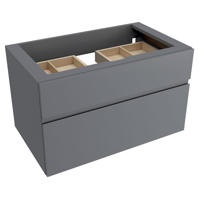 Studio S 33" Double Drawer Vanity in Dark Grey