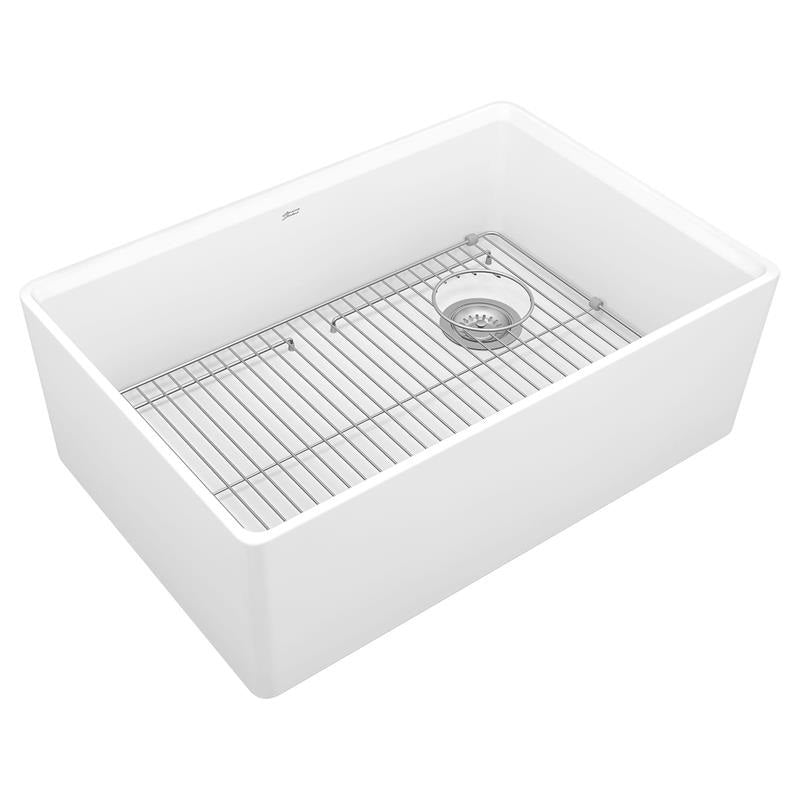 Avery 30x20" Fireclay Single Bowl Apron Kitchen Sink in Alabaster White