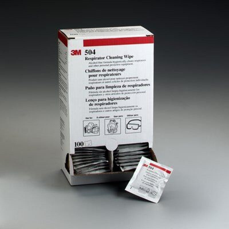 Respirator Wipes Alcohol-Free Individually Wrapped 100 Wipes per Box
