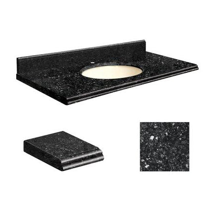 VANITY TOP 43X22 CHO QUARTZ Q4322-40-U-B-1 NOTTE BLACK