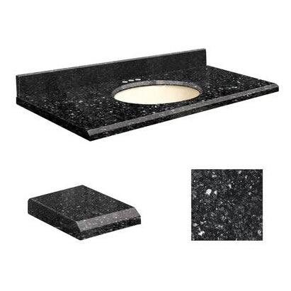 VANITY TOP 49X19 4CC QUARTZ Q4919-40-E-B-4 NOTTE BLACK