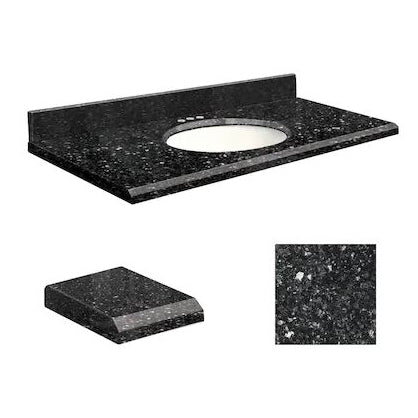 VANITY TOP 49X19 4CC QUARTZ Q4919-40-E-W-4 NOTTE BLACK