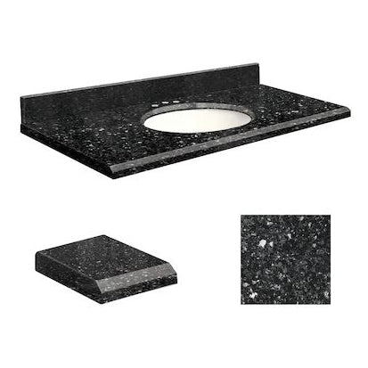 VANITY TOP 49X19 8CN QUARTZ Q4919-40-E-W-8C NOTTE BLACK