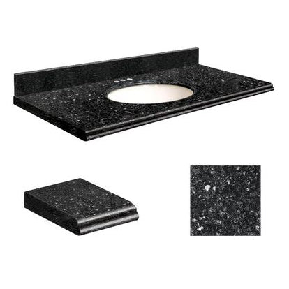 VANITY TOP 49X19 4CC QUARTZ Q4919-40-U-W-4 NOTTE BLACK