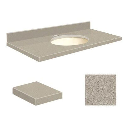 VANITY TOP 49X22 4CC QUARTZ Q4922-3E-A-B-4 OLYMPIA GRAY