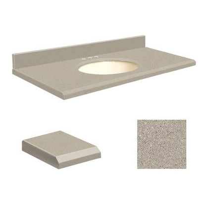 VANITY TOP 49X22 8CC QUARTZ Q4922-3E-E-B-8 OLYMPIA GRAY