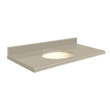 VANITY TOP 49X22 8CN QUARTZ Q4922-3E-U-B-8C OLYMPIA GRAY