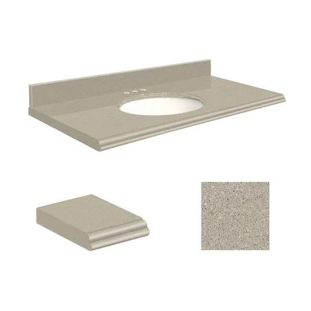 VANITY TOP 49X22 8CC QUARTZ Q4922-3E-U-W-8 OLYMPIA GRAY