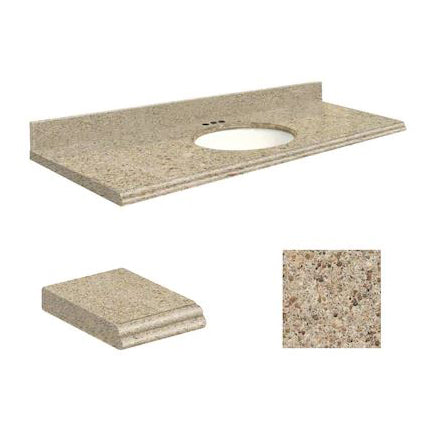 VANITY TOP 61X22 4CC QUARTZ Q6122-3G-U-W-4 SORRENTO COAST