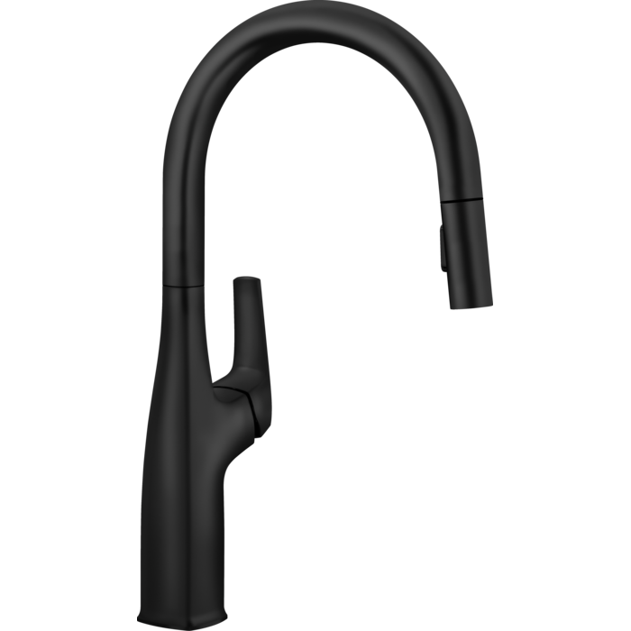 Rivana High Arc Kitchen Faucet w/Pull-Down Spray in Matte Black