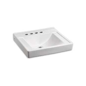 LAV 18X20 4CC 9024.924EC.020 WHT DECORUM EVERCLEAN W/LH SOAP DISP
