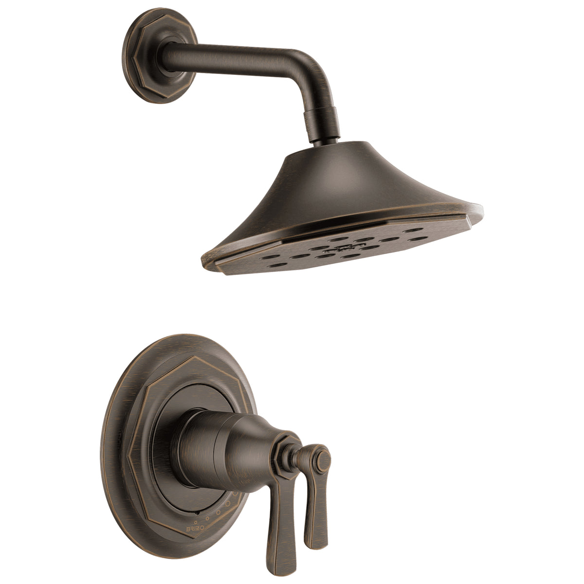 Rook Shower Trim W/Multi-Function Showerhead In Venetian Bronze