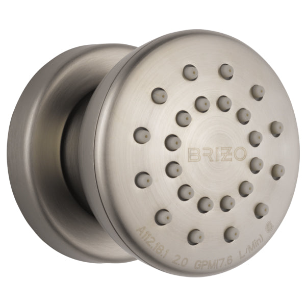Brizo Essential Surface Mount Round Body Spray In Luxe Nickel
