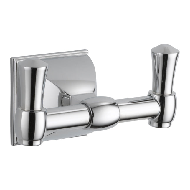 Vesi 4-5/8" Double Robe Hook in Polished Chrome