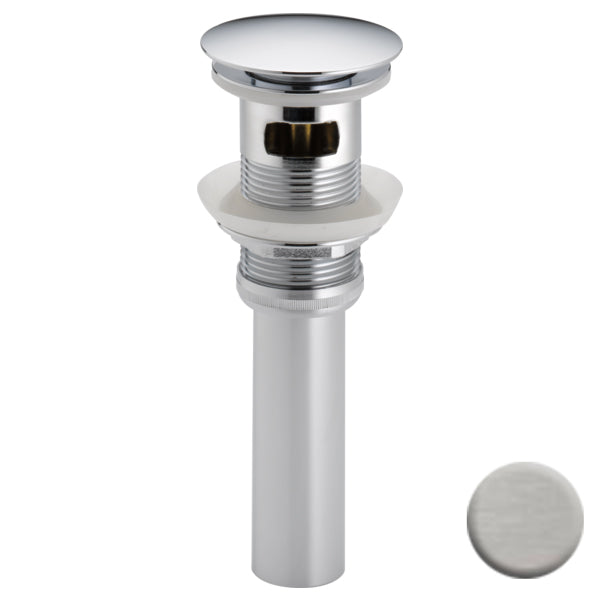 Brizo Push Button Pop-Up Drain w/Overflow in Luxe Steel