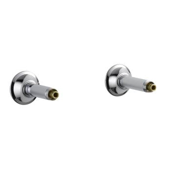 Wall Mount Tub Filler Unions in Luxe Nickel