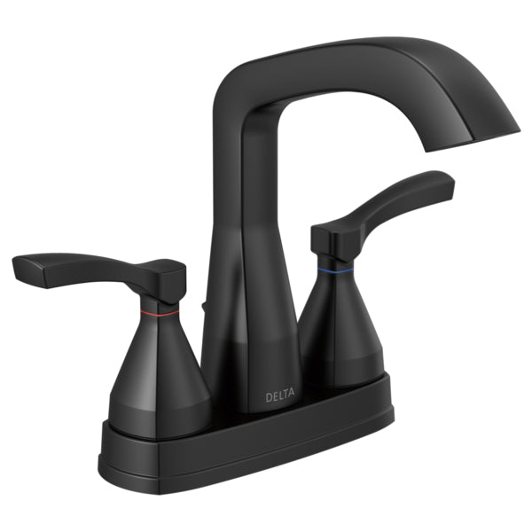 Stryke Centerset Lav Faucet in Matte Black w/Levers