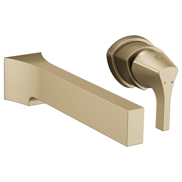 Zura Wall Mount Lav Faucet Trim In Champagne Bronze