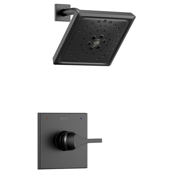 Zura Shower Trim W/Multi-Function Showerhead In Matte Black