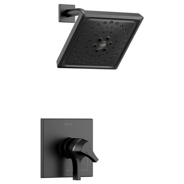 Zura Shower Trim W/Multi-Function Showerhead In Matte Black