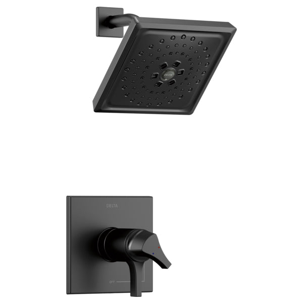 Zura Shower Trim W/Multi-Function Showerhead In Matte Black