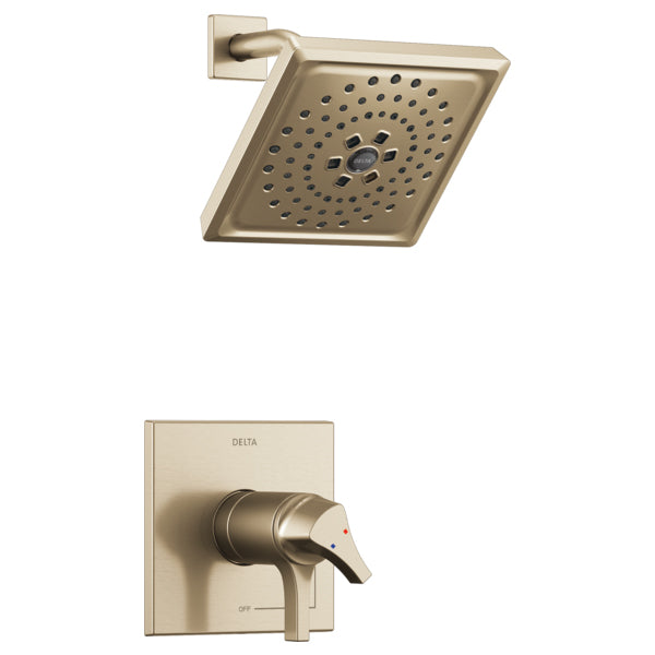 Zura Shower Trim W/Multi-Function Showerhead In Champagne Bronze