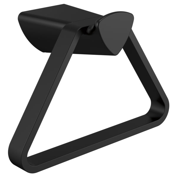 Zura Triangle Towel Ring in Matte Black