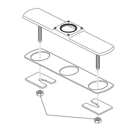 Mateo 10" Escutcheon Kit in Arctic Stainless