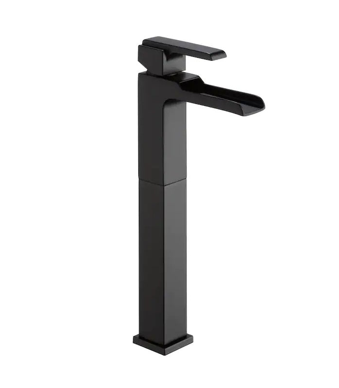 Ara Channel Vessel Lav Faucet Single-Handle In Matte Black