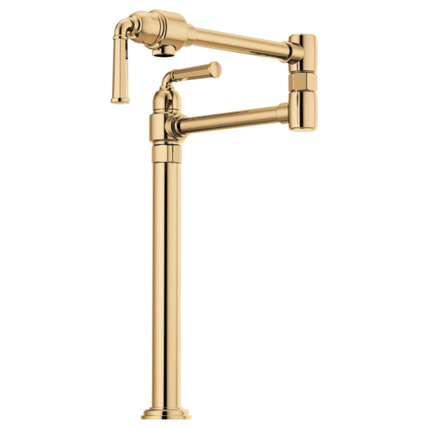 Rook Deck Mount Pot Filler in Polished Gold