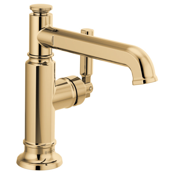 Invari Eco Single Hole Lav Faucet in Polished Gold 1.2 gpm