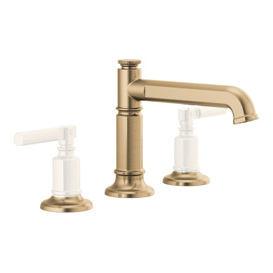 Invari Widespread Lav Faucet w/Column Spout in Luxe Gold, No Handles