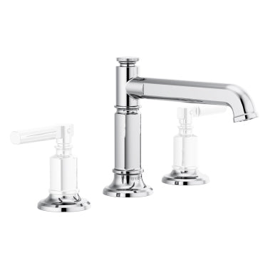 Invari Widespread Lav Faucet w/Column Spout in Chrome, No Handles