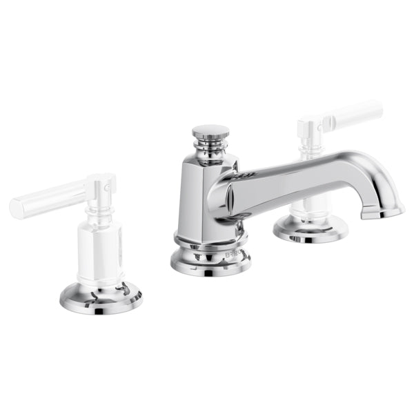 Invari Widespread Lav Faucet w/Angled Spout in Chrome, No Handles