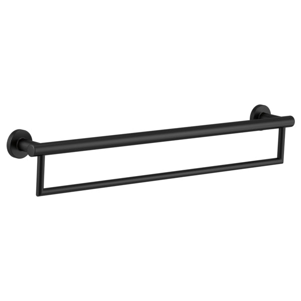 Décor Assist 24" Contemporary Towel Bar w/Assist Bar Black
