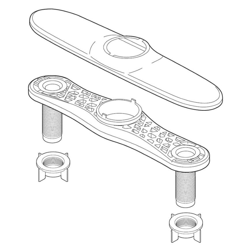 Essa Escutcheon w/Baseplate & Nuts in Venetian Bronze