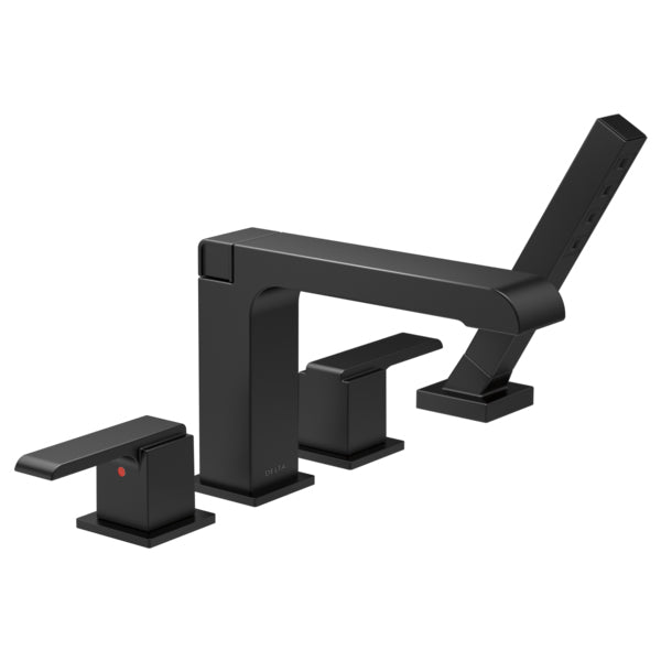 Ara Roman Tub Trim W/Handshower In Matte Black