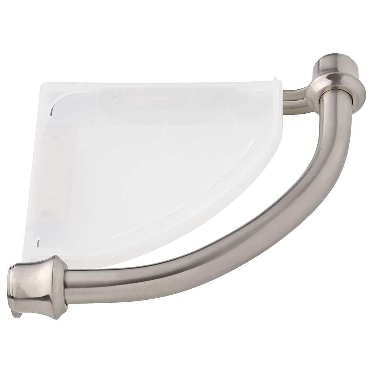 Decor Assist Corner Shelf w/Assist Bar in Stainless