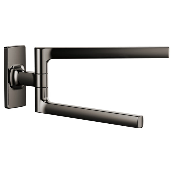 Brizo Kintsu 8" Mini Pivoting Towel Bar in Black Onyx