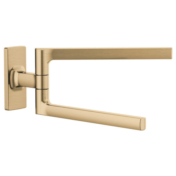 Brizo Kintsu 8" Mini Pivoting Towel Bar in Luxe Gold