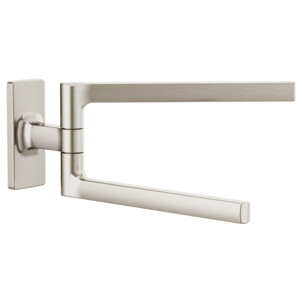 Brizo Kintsu 8" Mini Pivoting Towel Bar in Luxe Nickel