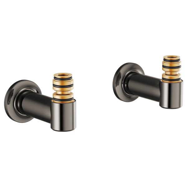 Brizo Wall Mount Tub Filler Unions in Black Onyx