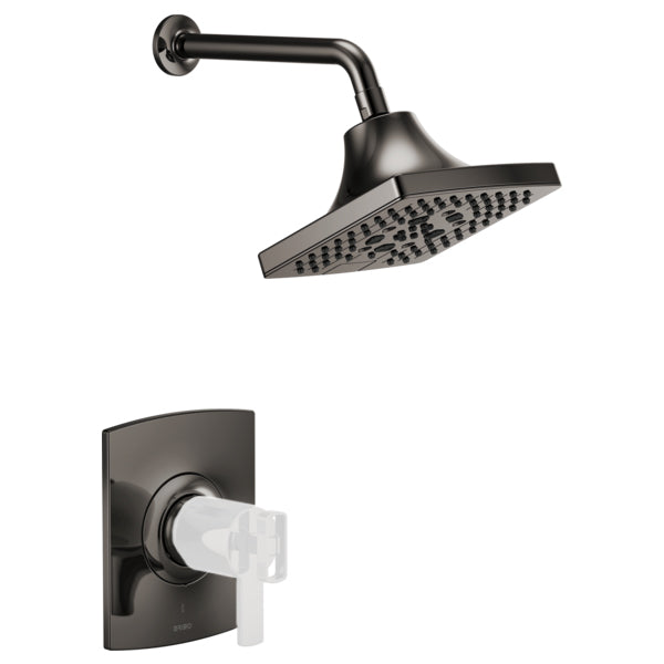 Kintsu Shower Trim W/Multi-Function Showerhead In Brilliance Black Onyx