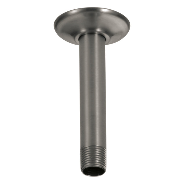 Universal Showering Ceiling Mount Shower Arm & Flange In Black Stainless