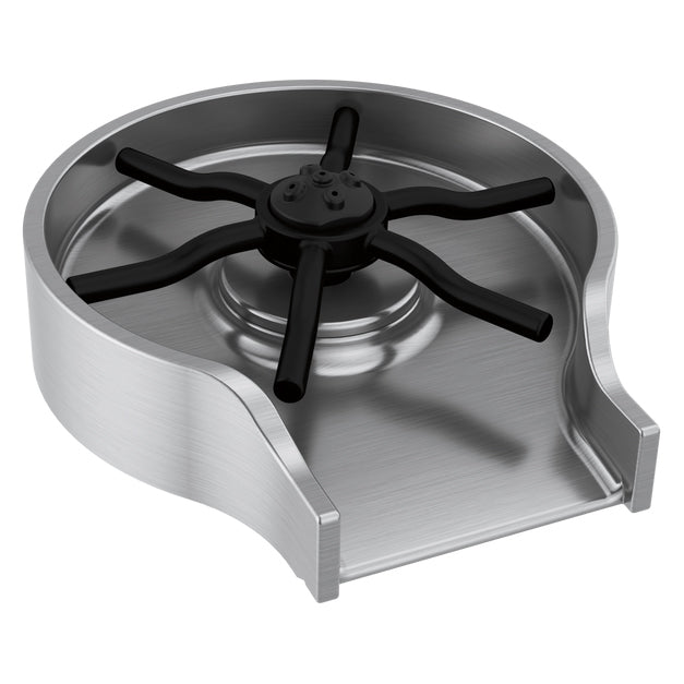 Metal Glass Rinser in Arctic Stainless