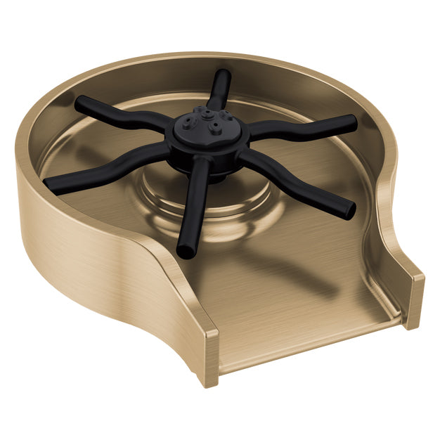 Metal Glass Rinser in Champagne Bronze