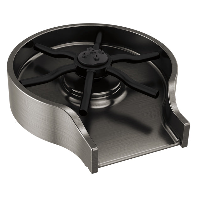 Metal Glass Rinser in Black Stainless