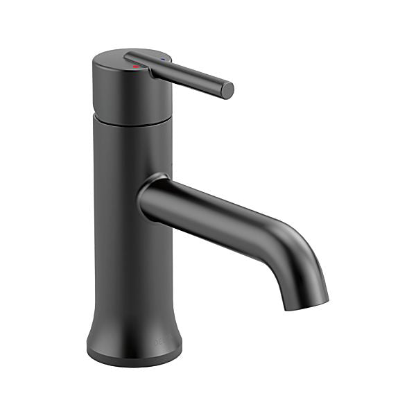 Trinsic Single Hole Lav Faucet in Matte Blk, No Drain 1.2gpm