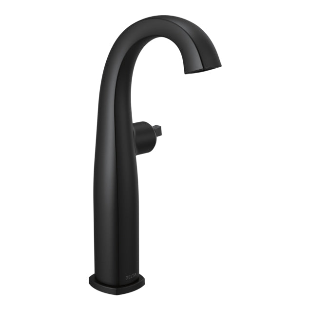 Stryke Single Hole Vessel Faucet, No Handles in Matte Black